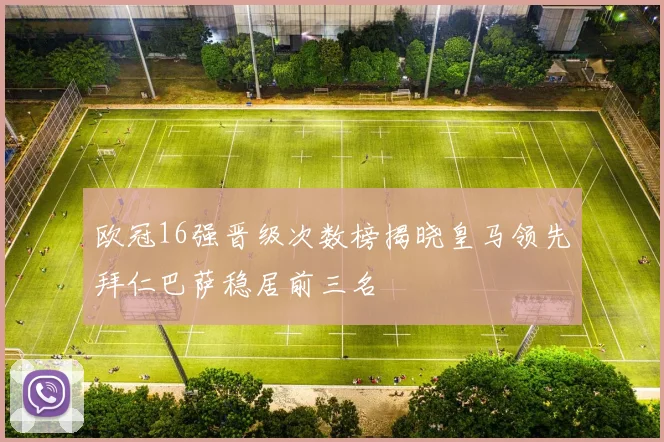 欧冠16强晋级次数榜揭晓皇马领先拜仁巴萨稳居前三名